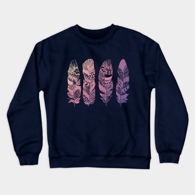 Never too many Feathers Crewneck Sweatshirt by lannie